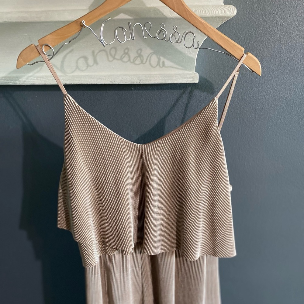 Stylish satin romper.